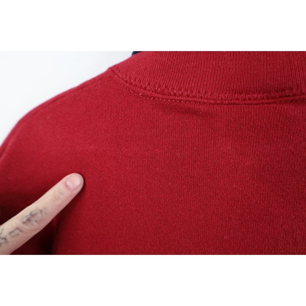 Vintage 90s Streetwear Womens Medium Faded Heart Bear Turtleneck Sweatshirt USA - Picture 12 of 15